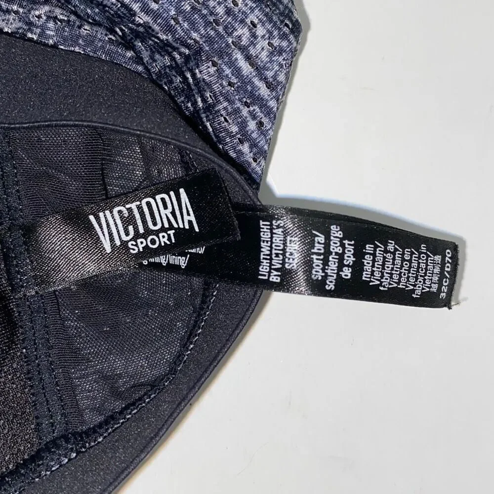 Victoria's Sport Women's Crisscross Strap Lightweight Sports Bra Blue/Black 32C‎